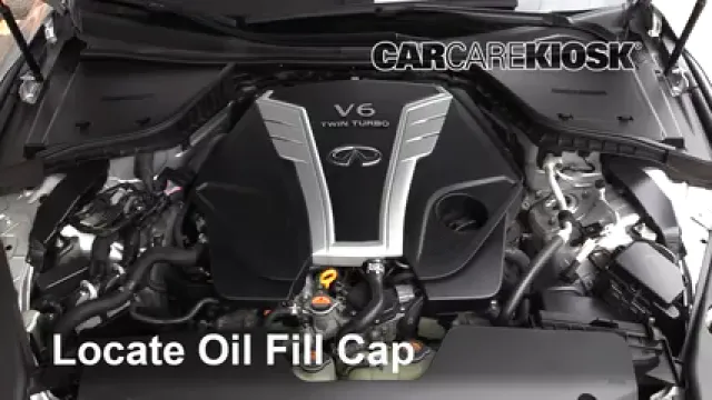 2017 Infiniti Q60 Premium 3.0L V6 Turbo Oil Add Oil
